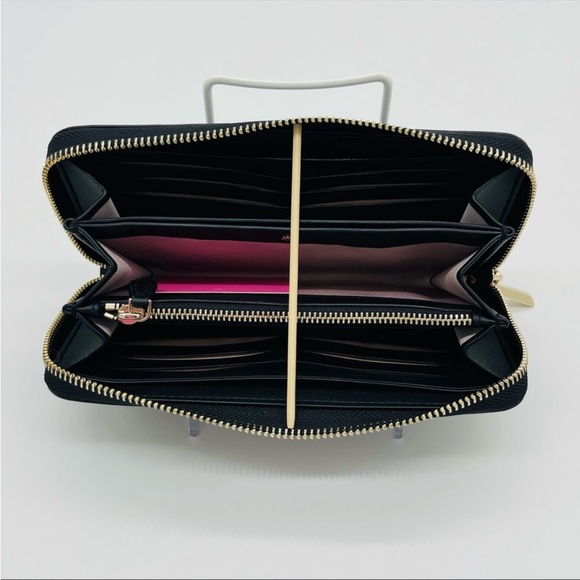 Kate Spade Continental Wallet Black with Pearl Embellish - Picture 3 of 5